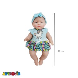 عروسک نوزاد 33 سانتی سیلیکونی