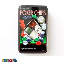 ژتون پوکر 100 عددی و مت بازی