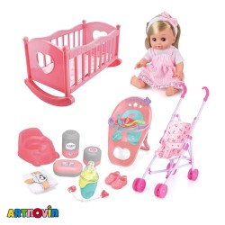 عروسک به همراه لوازم آیتم 8129