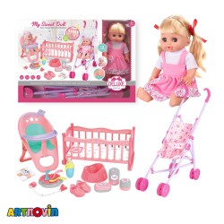 عروسک به همراه لوازم آیتم 8129