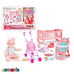 عروسک به همراه لوازم آیتم 8129