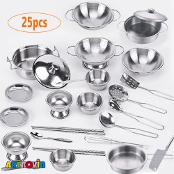 اسباب بازی ظروف آشپزخانه استیل آیتم 091198