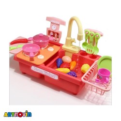 اسباب بازی سینک ظرفشویی همراه گاز و ظروف آیتم 216