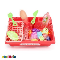 اسباب بازی سینک ظرفشویی همراه گاز و ظروف آیتم 216