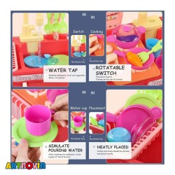 اسباب بازی سینک ظرفشویی همراه گاز و ظروف آیتم 216