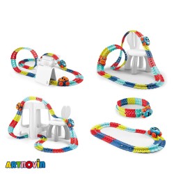 اسباب بازی ماشین ریلی و ریسینگ 96 تکه