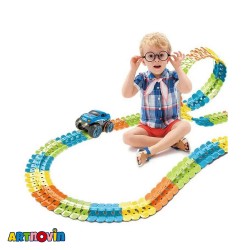 اسباب بازی ماشین ریلی و ریسینگ 96 تکه