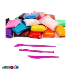 خمیر بازی کلی بزرگ 12 رنگ با ابزار
