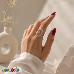 انگشتر طرح اشکی