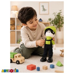 عروسک پارچه ای پسر کارگر