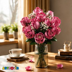 لگو دسته گل رز صورتی آیتم 73004