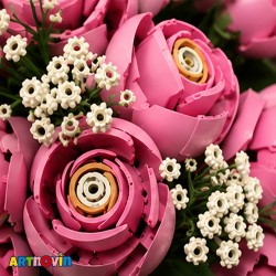 لگو دسته گل رز صورتی آیتم 73004