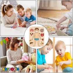 پازل چوبی اعضای بدن انسان